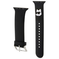 Karl Lagerfeld 3D Rubber Choupette Head Strap for Apple Watch 42/44/45/49mm - Black