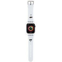 Karl Lagerfeld 3D Rubber Karl&Choupette Heads strap for Apple Watch 42/44/45/49mm - white