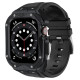 Kingxbar [RETURNED ITEM] Kingxbar CYF140 2in1 armored case for Apple Watch 9, 8, 7 (45 mm) made of stainless steel with a strap, black