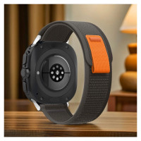 Tech-Protect Nylon Strap for Samsung Galaxy Watch Ultra (47mm) - Black/Orange