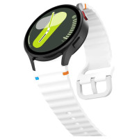 Tech-Protect Silicone Sport Strap for Samsung Galaxy Watch 4 / 5 / 5 Pro / 6 / 7 / FE - White