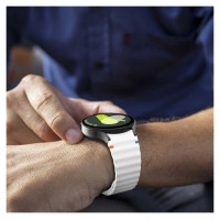 Tech-Protect Silicone Sport Strap for Samsung Galaxy Watch 4 / 5 / 5 Pro / 6 / 7 / FE - White