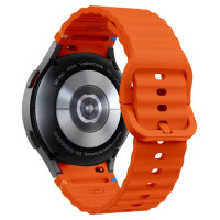 Tech-Protect Silicone Sport Strap for Samsung Galaxy Watch 4 / 5 / 5 Pro / 6 / 7 / FE - Orange