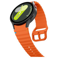 Tech-Protect Silicone Sport Strap for Samsung Galaxy Watch 4 / 5 / 5 Pro / 6 / 7 / FE - Orange