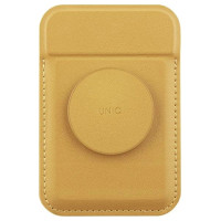 Uniq Flixa Magnetic Card Wallet with Stand Yellow/Canary Yellow MagSafe