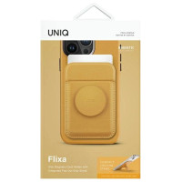 Uniq Flixa Magnetic Card Wallet with Stand Yellow/Canary Yellow MagSafe