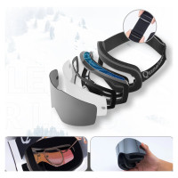 Qunature Black Frameless Ski Goggles - Black