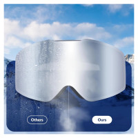 Qunature Black Frameless Ski Goggles - Black