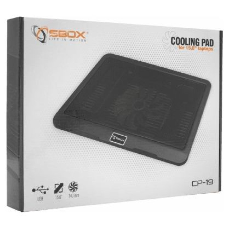 Sbox CP-19 Cooling Pad For 15.6 Laptops