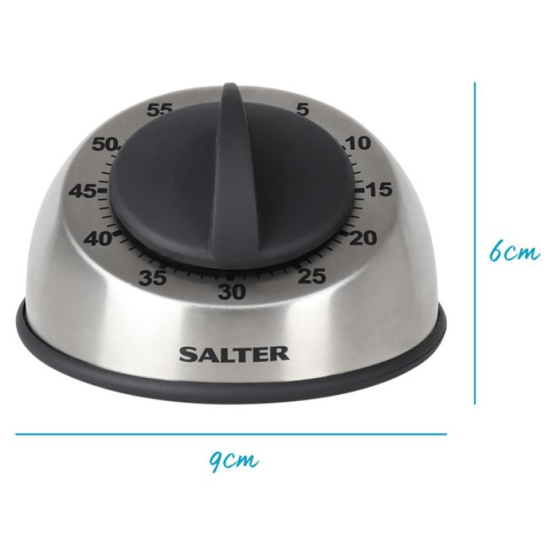 Salter 338 SSBKXR8EU16 Stainless Steel Mechanical Timer