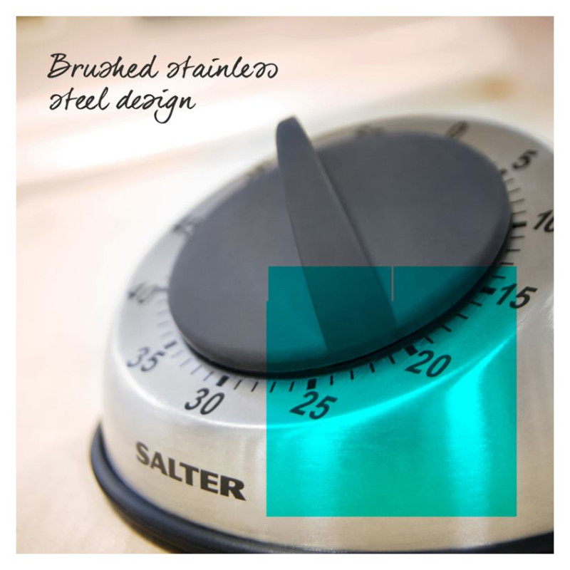 Salter 338 SSBKXR8EU16 Stainless Steel Mechanical Timer