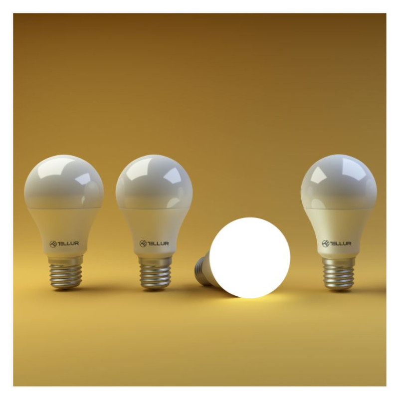 Tellur WiFi Smart Bulb E27, 10W White/Warm, Dimmer