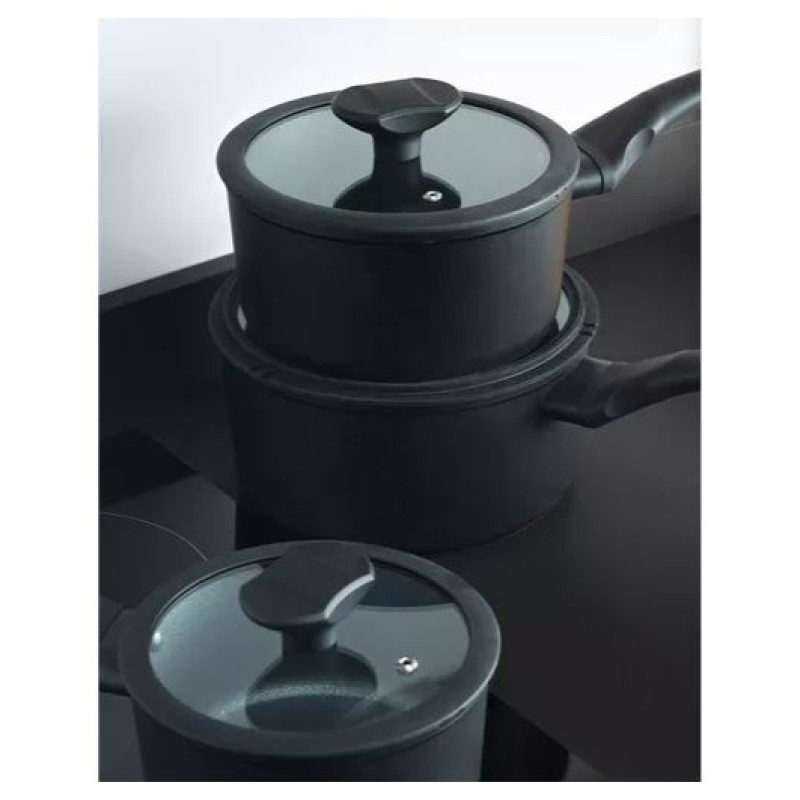 Russell Hobbs RH02131EU7 Crystaltech tall saucepan set 3pcs