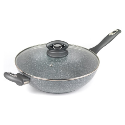 Salter BW02772G Marblestone Wok 28cm grey