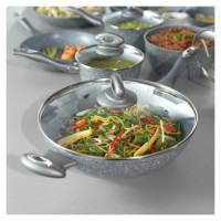 Salter BW02772G Marblestone Wok 28cm grey