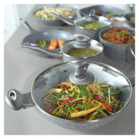 Salter BW02772G Marblestone Wok 28cm grey