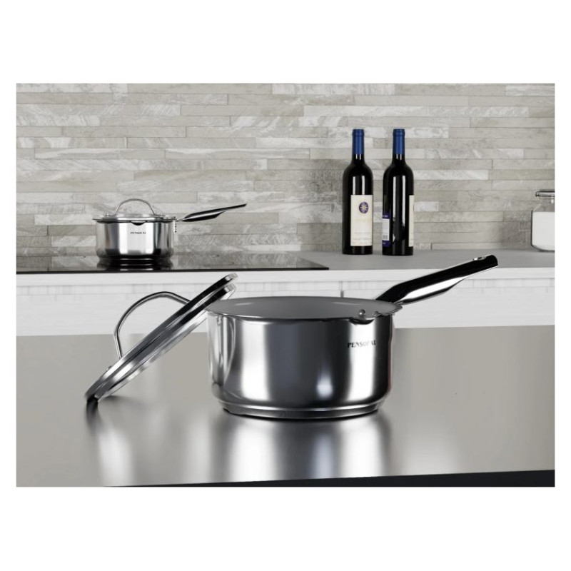 Pensofal 1612 Single-handle Saucepan With Glass Lid Milk Boiler - New Era 16cm