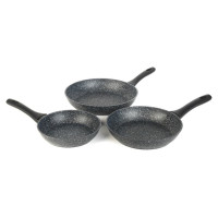 Salter BW11459BRMFOB Megastone Thermo Collar 3-Piece Frying Pan Set - 20/24/28cm
