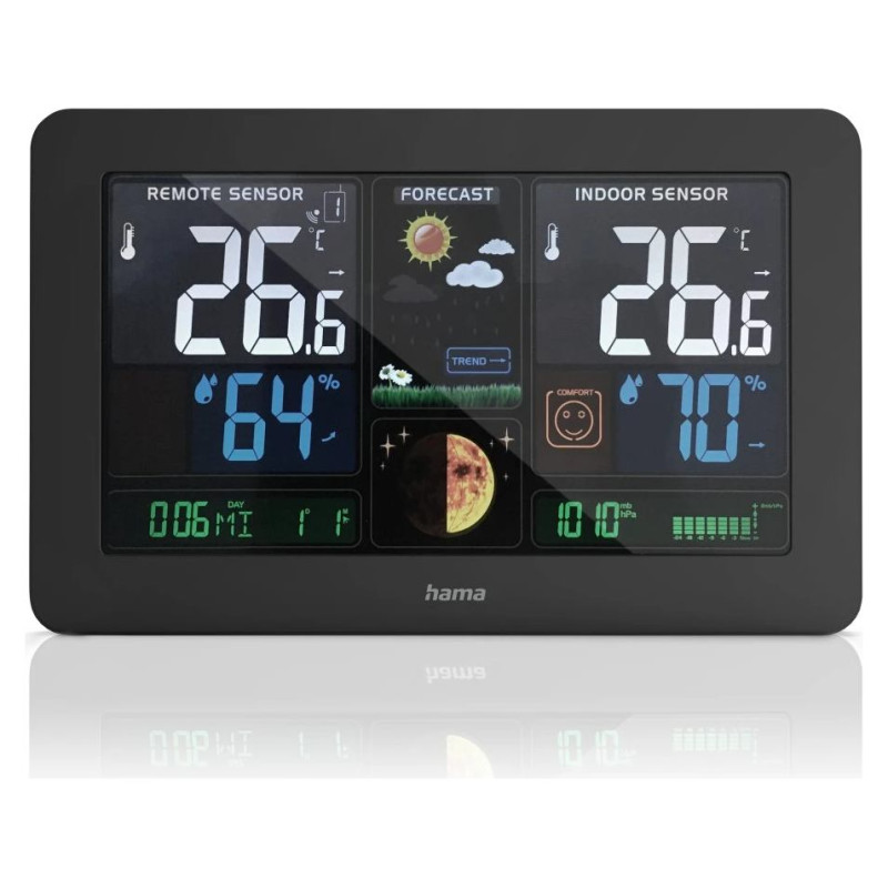 Hama 00186380 Weather station Premium Black