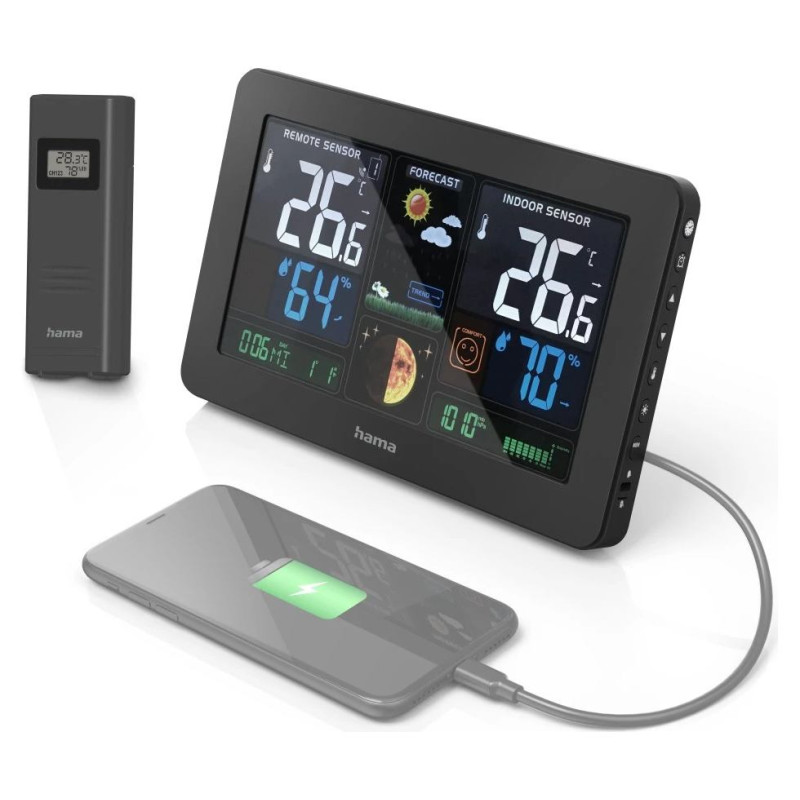 Hama 00186380 Weather station Premium Black