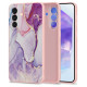 Tech-Protect Icon Case for Samsung Galaxy A56 5G - Marble - Pink