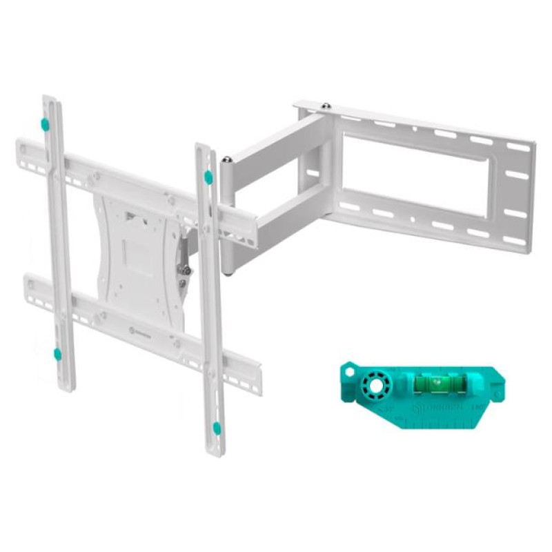 Onkron Full Motion TV Wall Mount for 40 to 75-inch Flat Panel TVs Digital Panels 68,2 kg, White