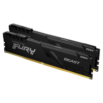 Kingston DRAM 32GB 3600MT/s DDR4 CL18 DIMM (Kit of 2) FURY Beast Black