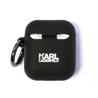 Karl Lagerfeld Case for AirPods 1 / 2 Karl Lagerfeld Silicone Ikonik - black