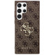 Guess 4G Big Metal Logo Case for Samsung Galaxy S24 Ultra - Brown
