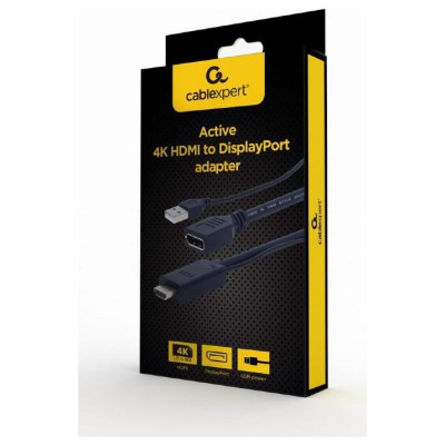 Gembird I/O ADAPTER HDMI TO DP/BLACK A-HDMIM-DPF-01 GEMBIRD