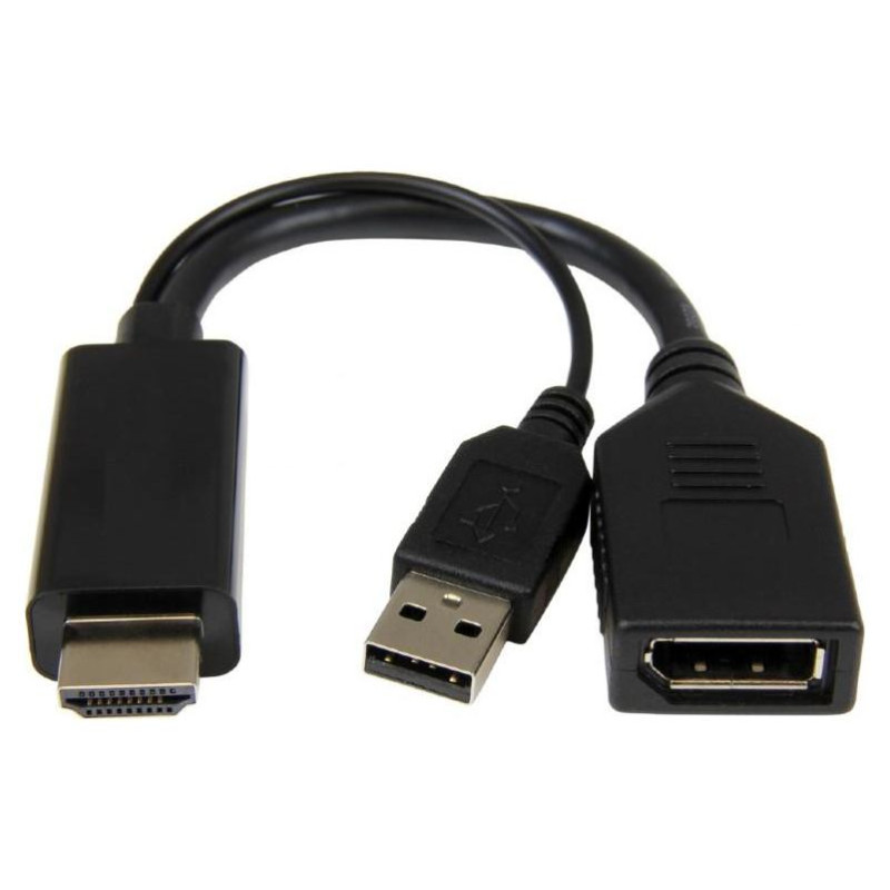 Gembird I/O ADAPTER HDMI TO DP/BLACK A-HDMIM-DPF-01 GEMBIRD