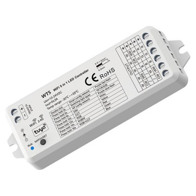 Tuya WT5 LED Controller 5in1, CCT, RGB/RGBW/RGB+CCT