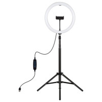 Puluz LED Ring Lamp 30cm with Tripod Mount Up To 1.65m, phone clamp, USB