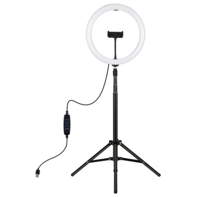 Puluz LED Ring Lamp 30cm with Tripod Mount Up To 1.65m, phone clamp, USB