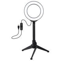 Puluz LED Ring Lamp 12cm with Desktop Tripod Mount up to 21.8cm, USB