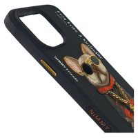 Nimmy Glasses Cool Dog Case for iPhone 15 Pro - Black