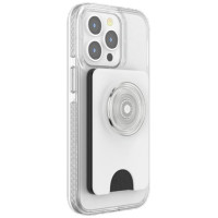 Popsockets PopWallet+ PopGrip PW+ MS G2 MagSafe Wallet Phone Holder and Stand, White and Transparent