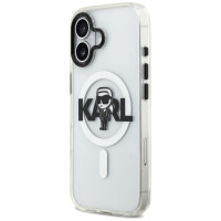 Karl Lagerfeld IML Karl Sketch Logo MagSafe Case for iPhone 17 - Transparent