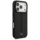 Mercedes Leather Laurel Leaves Stripes MagSafe Case for iPhone 17 Pro - Black