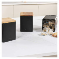 Salter BW129001EU7 Toronto 4-Piece Bread Bin & Canister Set - Black