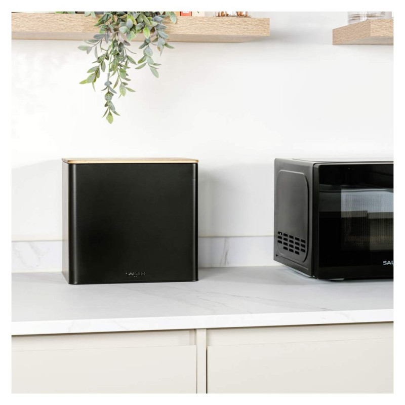 Salter BW129001EU7 Toronto 4-Piece Bread Bin & Canister Set - Black