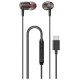 Dudao X1PROT In-Ear Wired USB-C Headphones 1.2m - Black