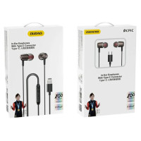 Dudao X1PROT In-Ear Wired USB-C Headphones 1.2m - Black