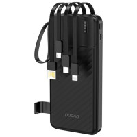 Dudao K11 10000mAh Powerbank with Built-in Cables - Black