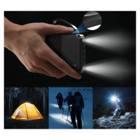 Dudao K11 10000mAh Powerbank with Built-in Cables - Black