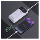 Dudao K15Pro Power Bank 20000mAh 22.5W PD USB-C / USB-A / Built-in Lightning and USB-C Cables - White
