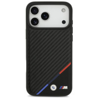 BMW M Carbon Tricolor Line MagSafe Case for iPhone 17 Pro Max - Black