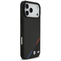 BMW M Carbon Tricolor Line MagSafe Case for iPhone 17 Pro Max - Black