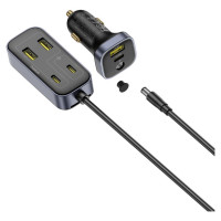 Baseus BackseatPal L1 110W Car Charger 3 x USB-A + 3 x USB-C with 1.5m Extension Cable - Black