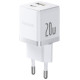 Baseus Palm 20W USB-C USB-A Wall Charger - White